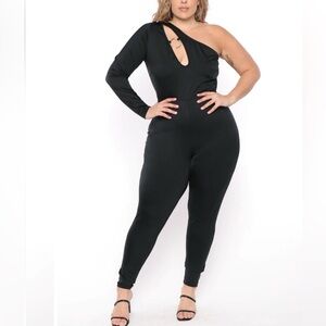 Plus Size Malia Cut-Out Jumpsuit - Black 1X